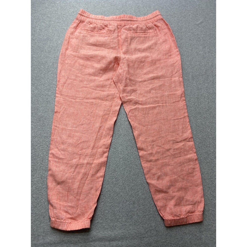 Athleta Retreat Linen Pant Womens 14 Pink Lightweight Easy Care‎ Secure Pockets - Picture 11 of 12